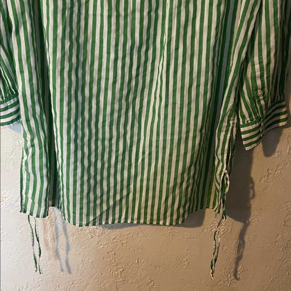 J. Crew Cotton voile tunic cover-up with side ties in stripe - Picture 8 of 10